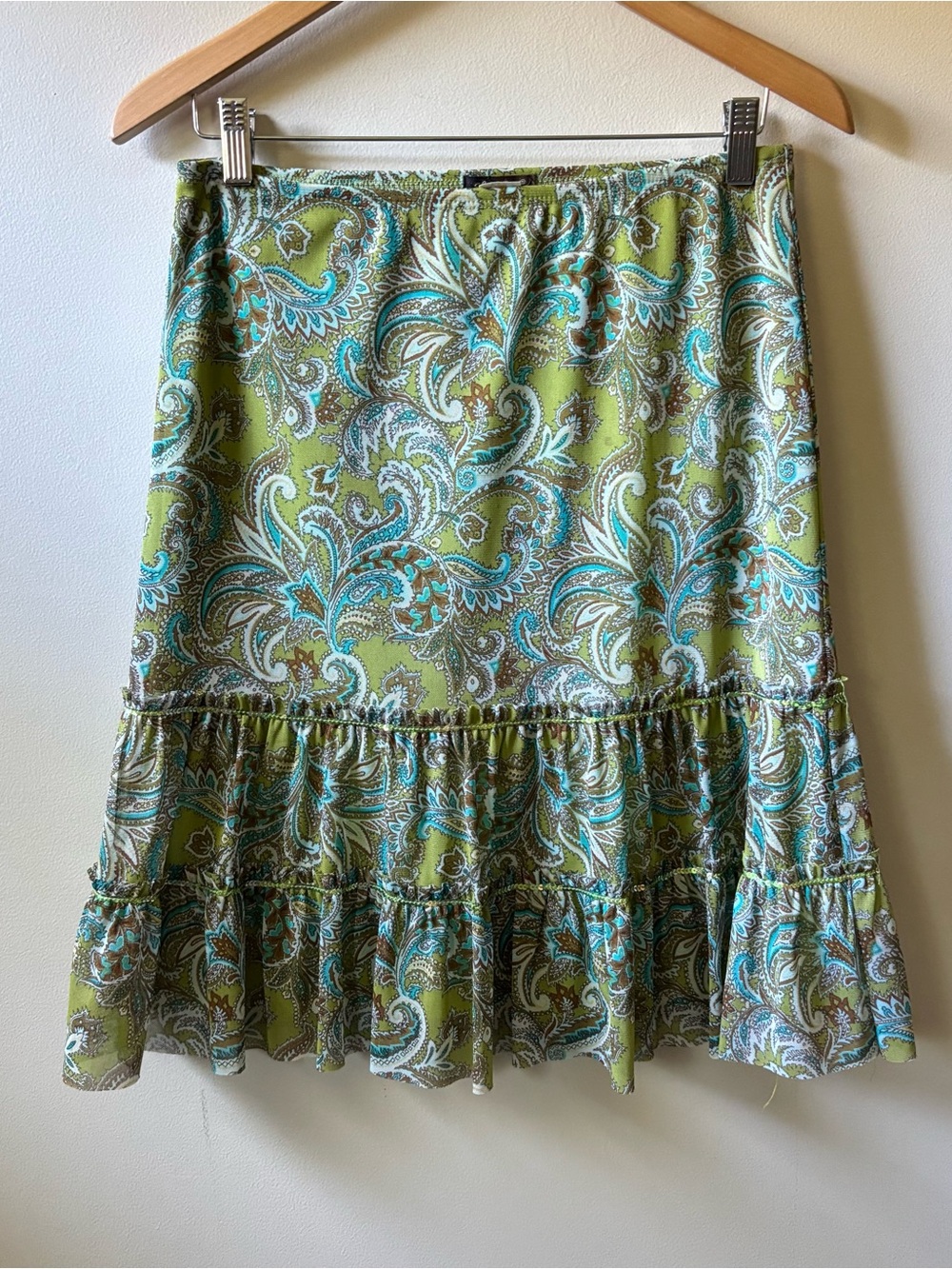 Luna Chix Y2K Green Paisley Midi Skirt